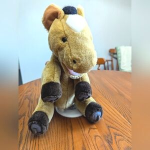 Aurora Plush Horse Toy Puppet - Full body.  Brown and Black. GUC. 12 Inc…